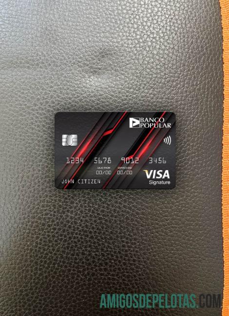 Portugal Banco Popular Banco Visa Assinatura Cartão Photolook Frente baixar para verificação
